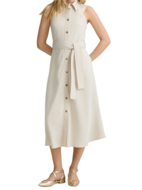 abito donna chemisier misto viscosa beige LIU JO | ABITI | WA5421-T340620304