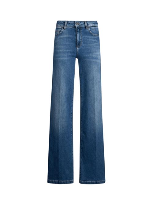 jeans donna flare cotone denim blu LIU JO | PANTALONI | UA5279-D49887L899