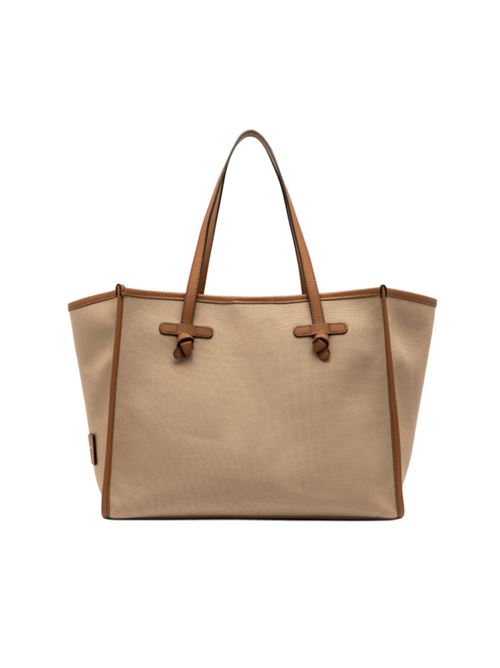 borsa shopping canvas corda/cuoio/caramel GIANNI CHIARINI | 6850COMMCNVSE13932