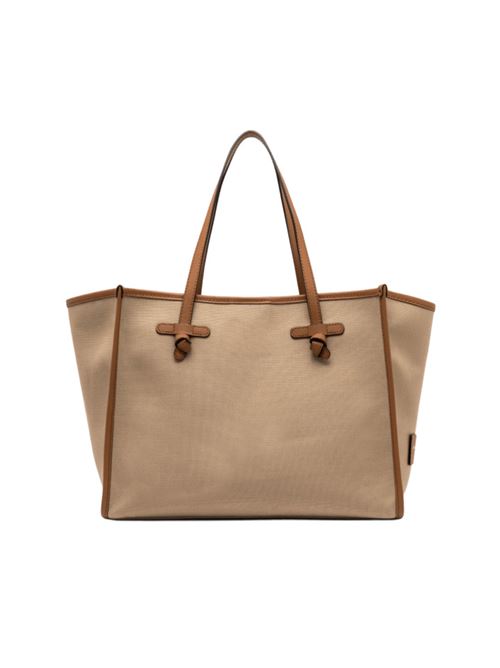 borsa shopping canvas corda/cuoio/caramel GIANNI CHIARINI | 6850COMMCNVSE13932