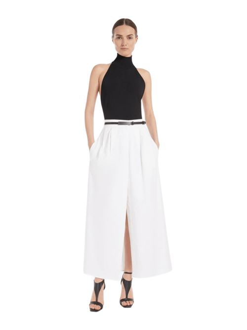 gonna lunga pences cotone stretch bianco MAX MARA | 11101343342001