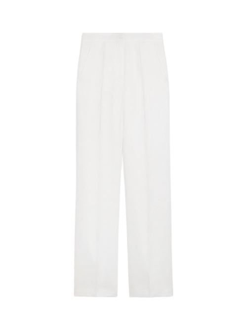 pantalone donna gamba dritta lino bianco MAX MARA | 11131122349001