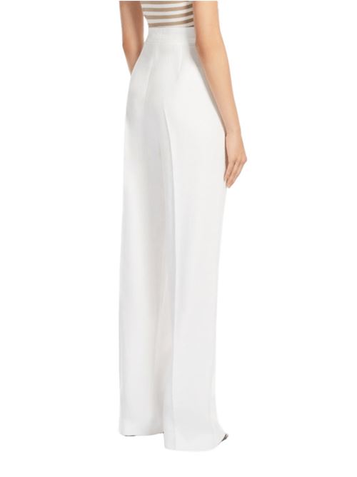 pantalone donna gamba dritta lino bianco MAX MARA | 11131122349001