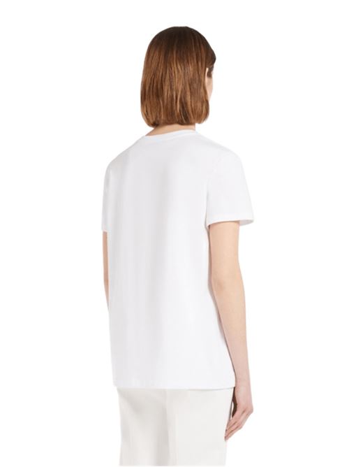 t-shirt donna maniche corte applicazioni cotone bianco MAX MARA | 11941062056017