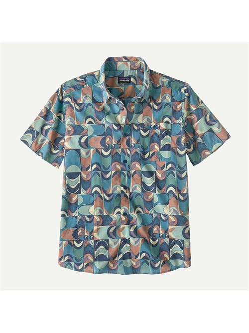 camicia uomo maniche corte misto cotone fantasia PATAGONIA | 52691SLGS