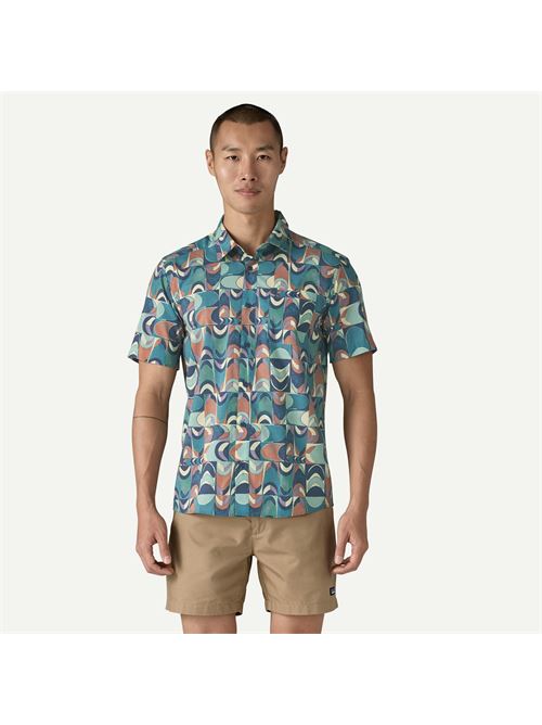 camicia uomo maniche corte misto cotone fantasia PATAGONIA | 52691SLGS