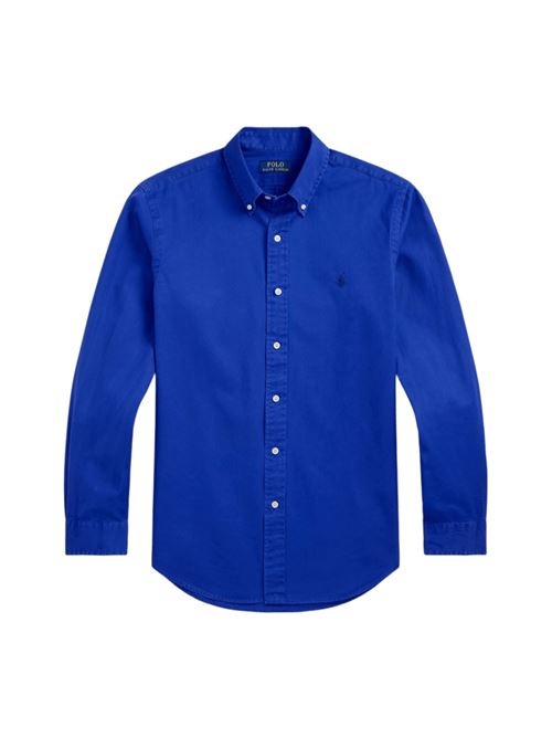 camicia uomo custom fit cotone royal POLO RALPH LAUREN | CAMICIE | 710937993010
