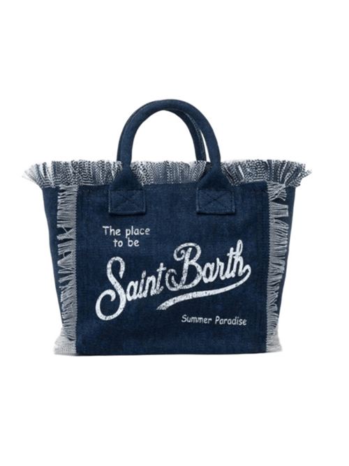 borsa a mano frange cotone canvas indigo MC2 SAINT BARTH | COL000103274HINDIGO