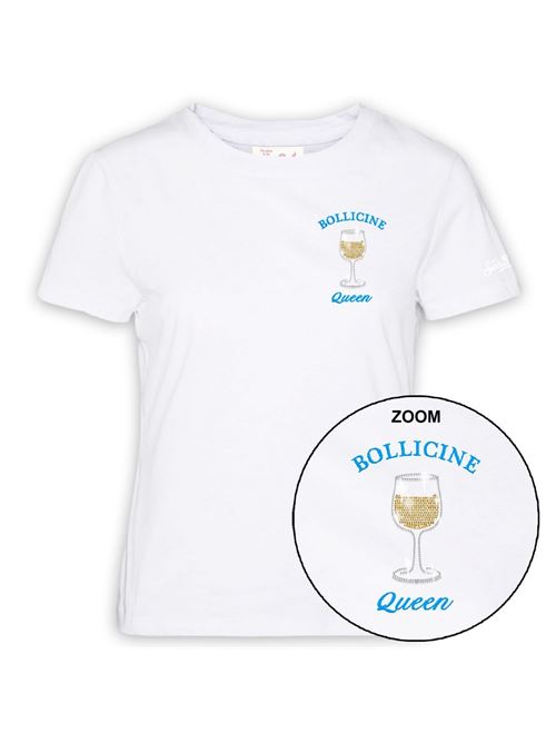 t-shirt donna maniche corte ricamo cotone bianco MC2 SAINT BARTH | EMI000103390H01NSTRASSEMB