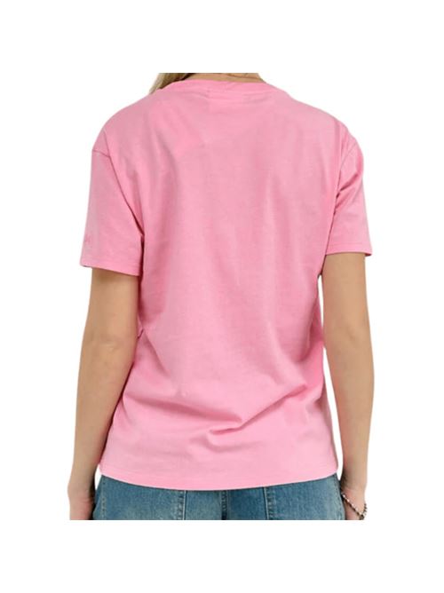 t-shirt donna maniche corte ricamo cotone rosa MC2 SAINT BARTH | EMI000105273H23EMB