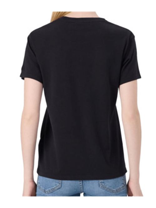 t-shirt donna maniche corte ricamo cotone nero MC2 SAINT BARTH | EMI000106057H00EMB
