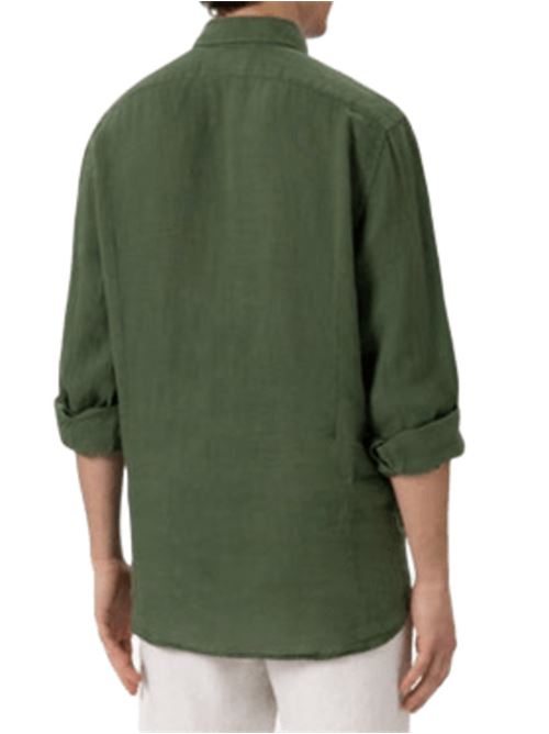 camicia uomo manica lunga lino verde MC2 SAINT BARTH | PAMP00101189H52