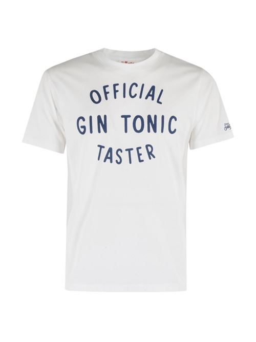 t-shirt uomo manica corta stampa official gin tonic taster cotone bianco MC2 SAINT BARTH | TSHM00100024H01N