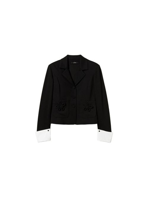 giacca donna punto milano viscosa nera TWINSET | GIACCHE | 251AP253000006