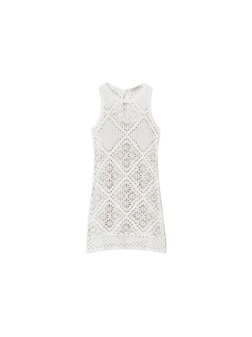 abito donna crochet senza maniche cotone neve TWINSET | 251TT320500282